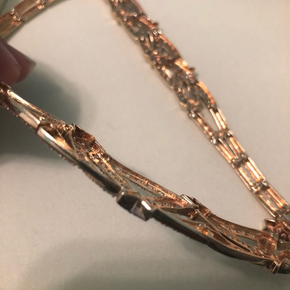 14k Italian gold necklace and bracelet set - Picture 4 of 8